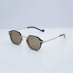 Skelet Black & Gold Hexagonal Sunglasses - Image 2