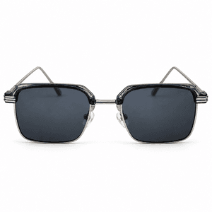 Gentle Monster Silver & Translucent Grey Square Sunglasses 1