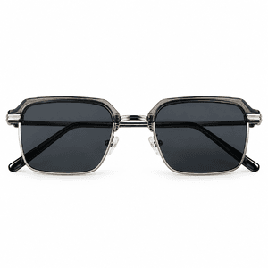 Gentle Monster Silver & Translucent Grey Square Sunglasses 5