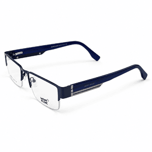 Montblanc Mb3841 Blue Semi Rim Rectangle Prescription Eyeglasses Frame 4