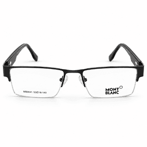 Montblanc Mb3841 C1 Black & Gold Semi Rim Rectangle Prescription Eyeglasses Frame 4